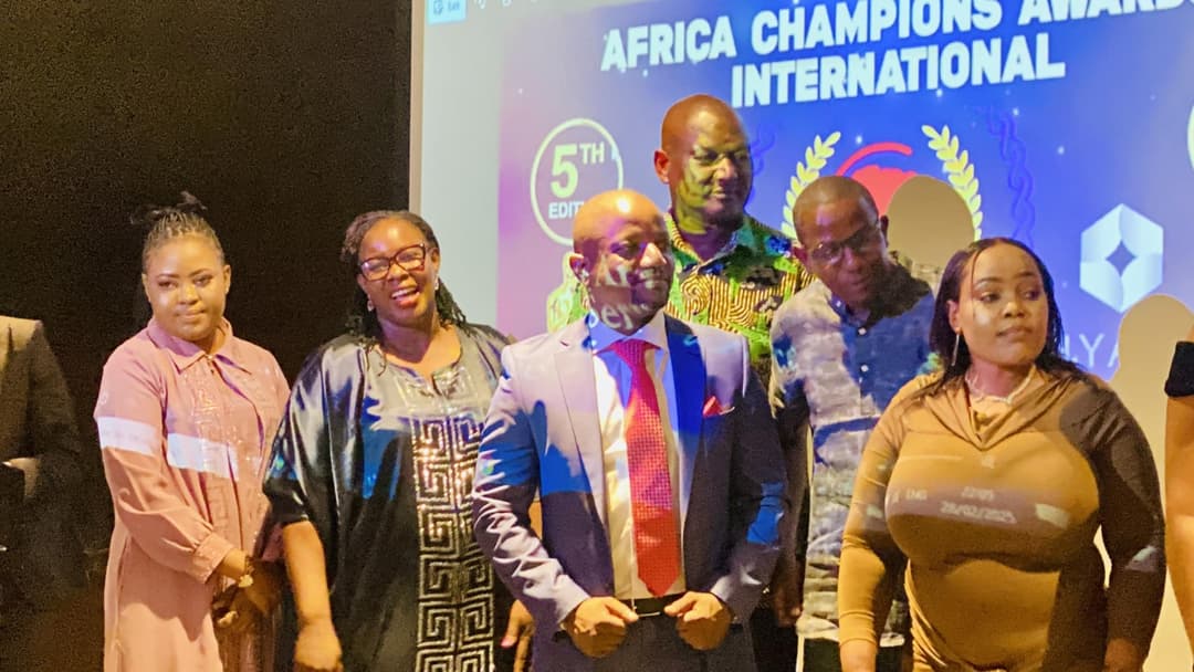 Team receiving award